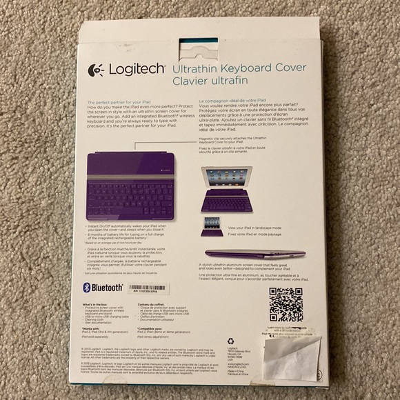 Logitech Ultrathin keyboard cover purple NEW - Picture 6 of 6